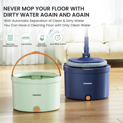 CW005 CoolMop Clean Flat Spin Mop and Bucket System Set