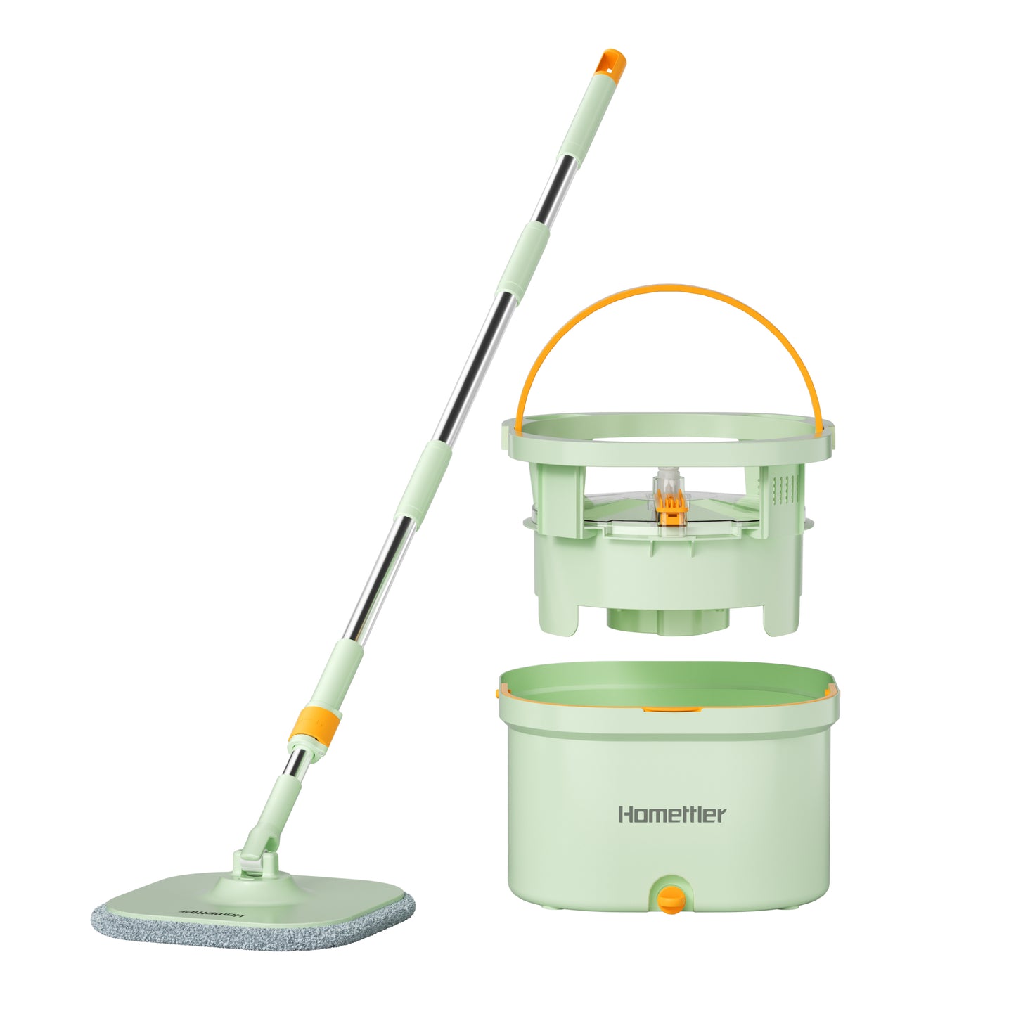 Square Mop and Bucket Especially for Dog&Cat Pet Hair Cleaning Mop Clean&Dirty Water Separation Mop System with Detachable Reusable Mop Pad Replacement 【Free shipping】