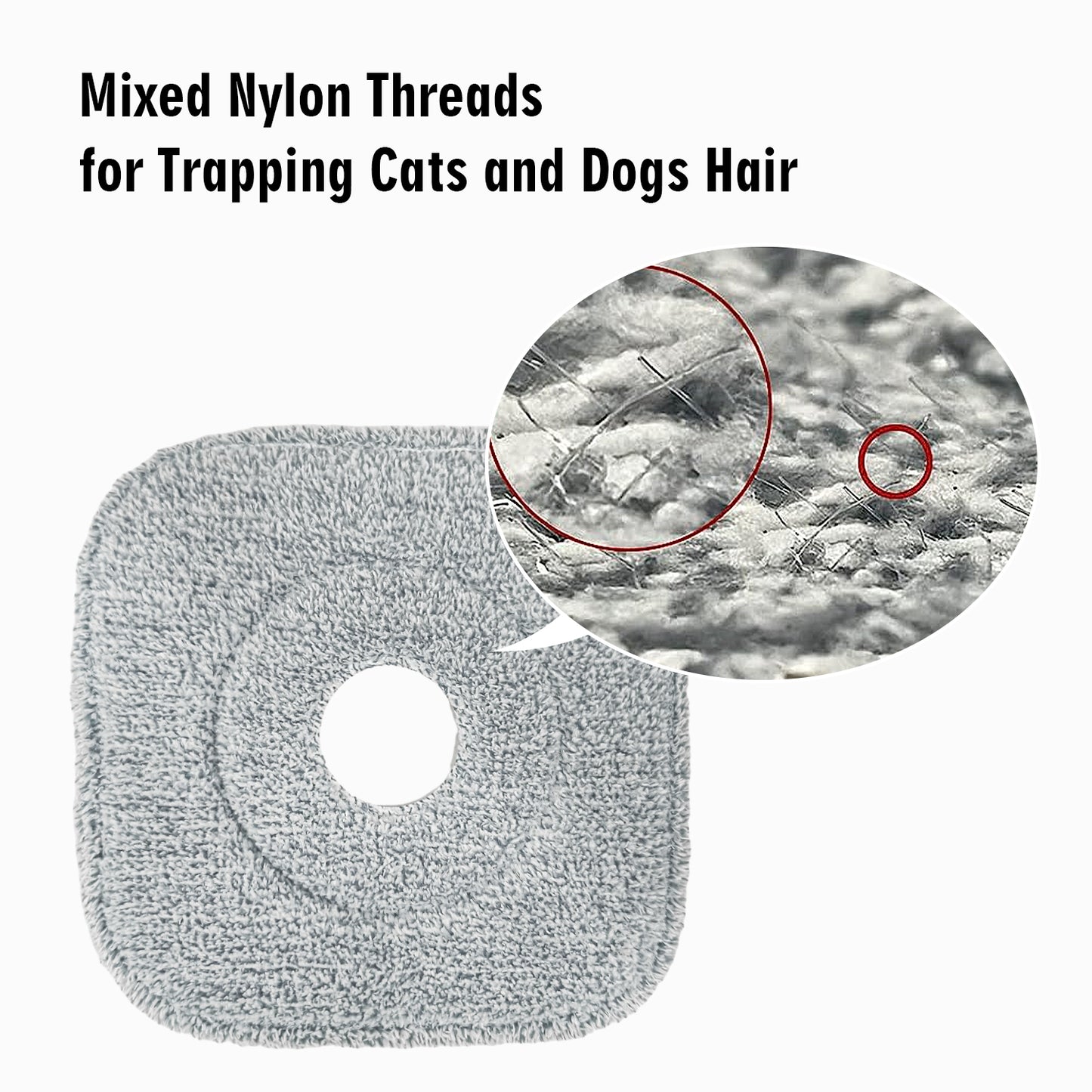 Circular mop and bucket, especially suitable for dog and cat pet hair cleaning mop cleaning and dirty water separation mop system, detachable and reusable mop pad replacement 【free shoping】