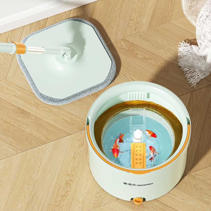 CW005 CoolMop Clean Flat Spin Mop and Bucket System Set