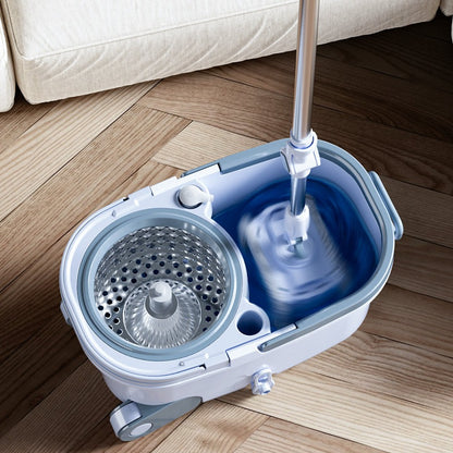 CM001 Magician Plus Spin Mop 2-in-1 Flat & Round Mop Head with Wheels & Handles