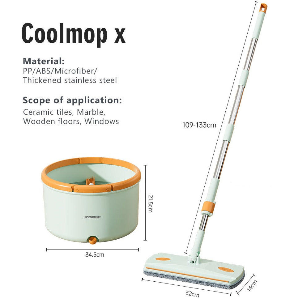 CW007 CoolMop Flat Spin Mop and Bucket System Set